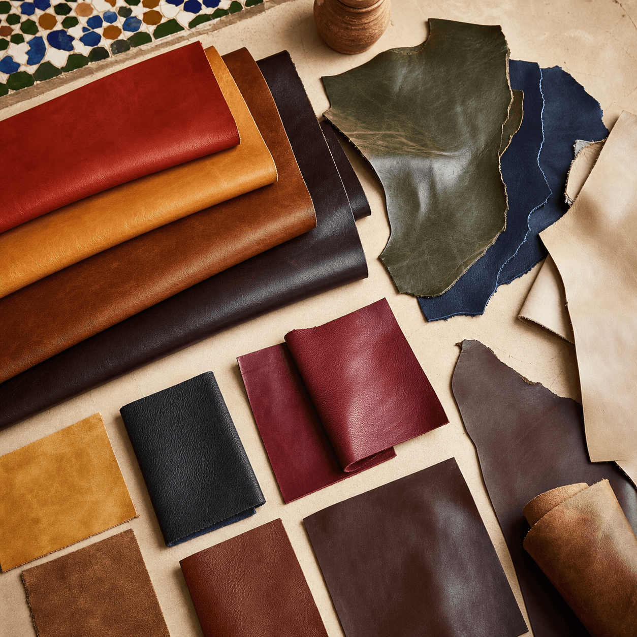 Dyed Leather work